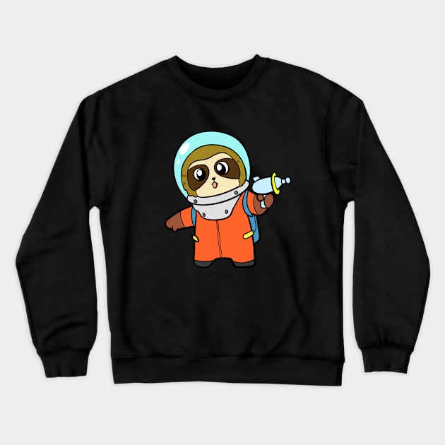 Space Sloth Crewneck Sweatshirt by WildSloths